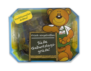 Süße Schale Geburtstagsgrüße Gummibärchen