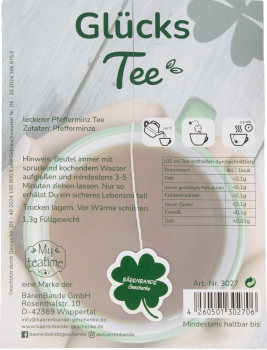 Glücks Tee Rückseite