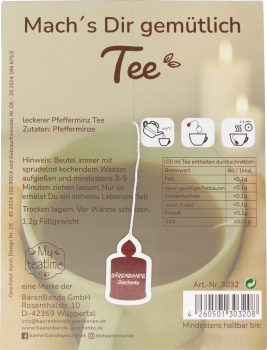 Mach´s Dir gemütlich Tee Rückseite