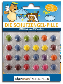 Die Schutzengel-Pille Schokolinsen Vorderseite