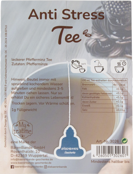 Anti Stress Tee Rückseite