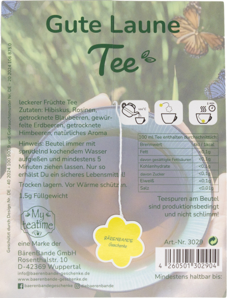 Gute Laune Tee Rückseite