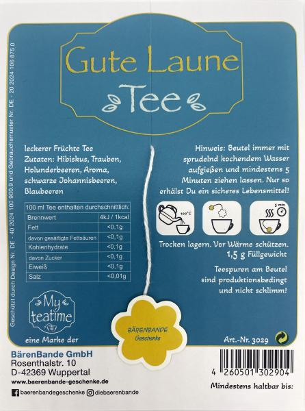 Gute Laune Tee Rückseite