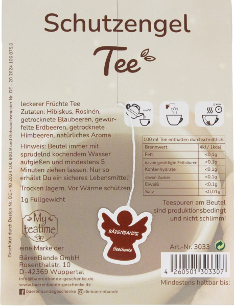 Schutzengel Tee Rückseite