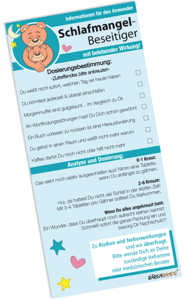 Happy-Bärsday-Wunscherfüller Traubenzucker Beipackzettel