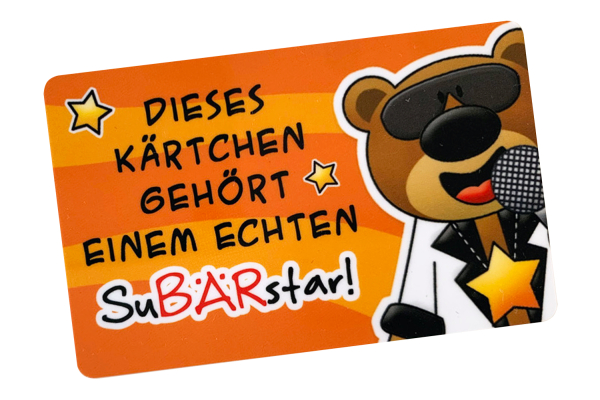 Kärtchen SuBÄRstar