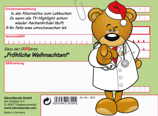 Rezept Weihnachtsfiebär Traubenzucker Rückseite